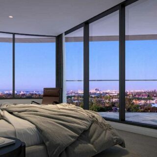 Bed Room, Unit Penthouse, Apartemen Park Quarter, Termewah di St Kilda Road, Melbourne, Vic, Australia